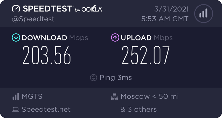 Speedtest in Russia